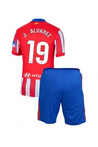 Fotbalové Dres Atletico Madrid Julian Alvarez #19 Dětské Domácí Oblečení 2024-25 Krátký Rukáv (+ trenýrky)